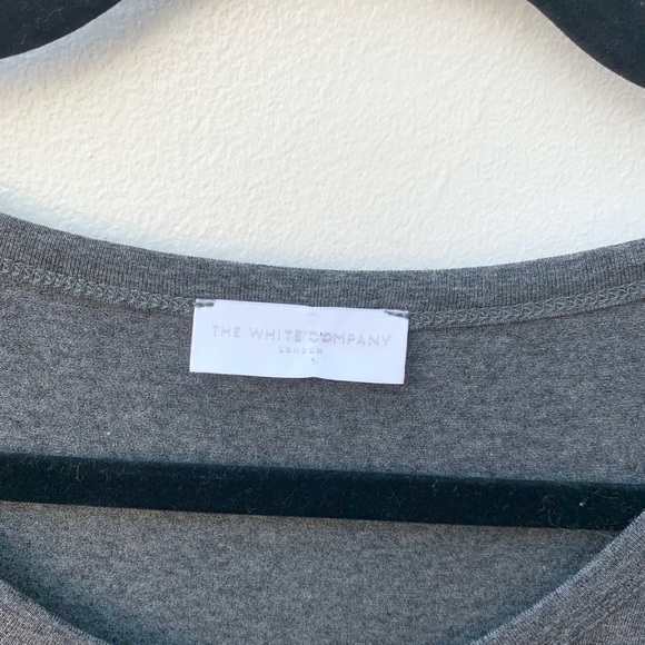 The White Company Medium Dark Grey Dress Babydoll Button Stretch Long Sleeve - Picture 4 of 8